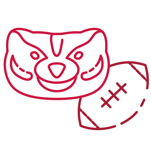icon of bucky and football