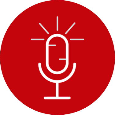 WSB Microphone Icon with Red Background