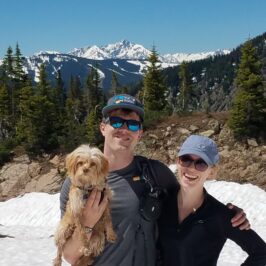 Brian Geier, wife and dog enjoy the beautiful mountains of Colorado