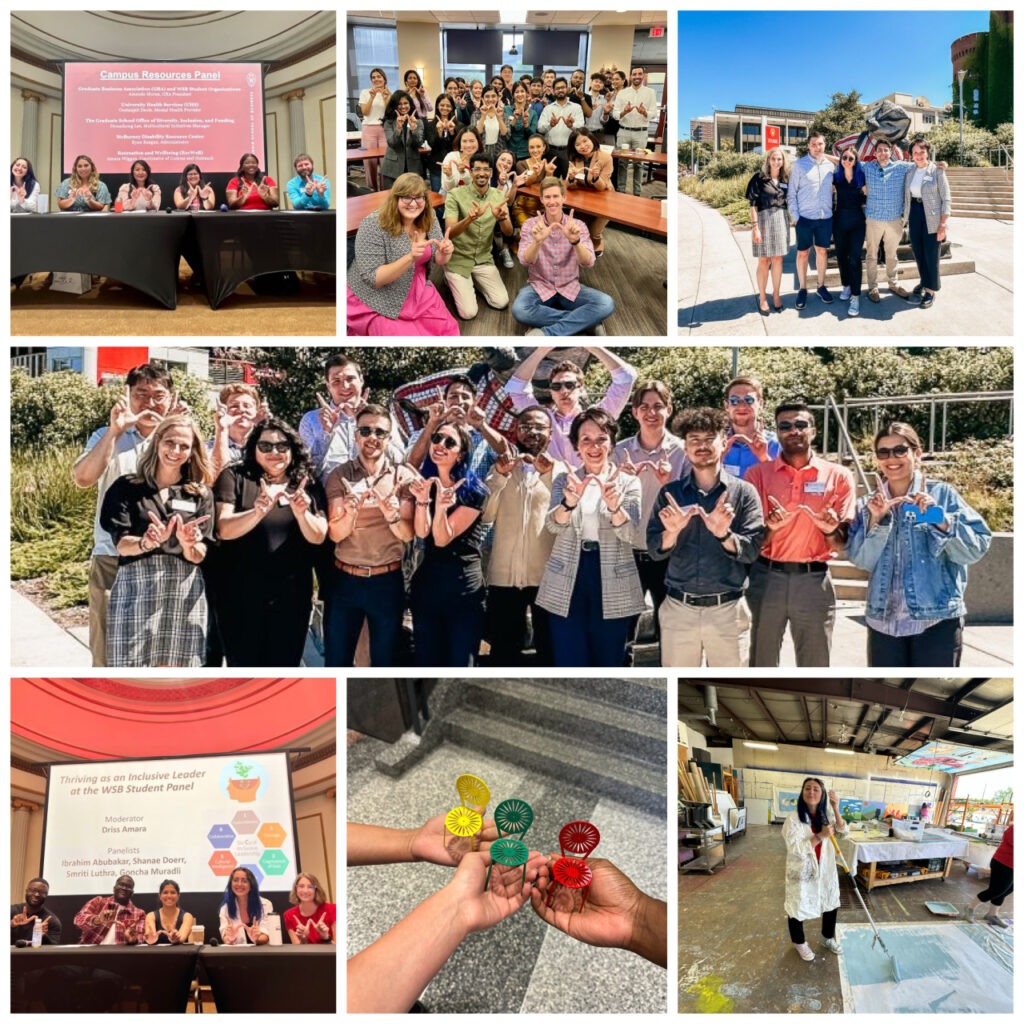 Collage of pictures from MBA experience