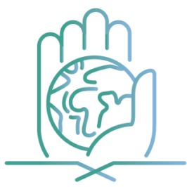 Hand holding a globe