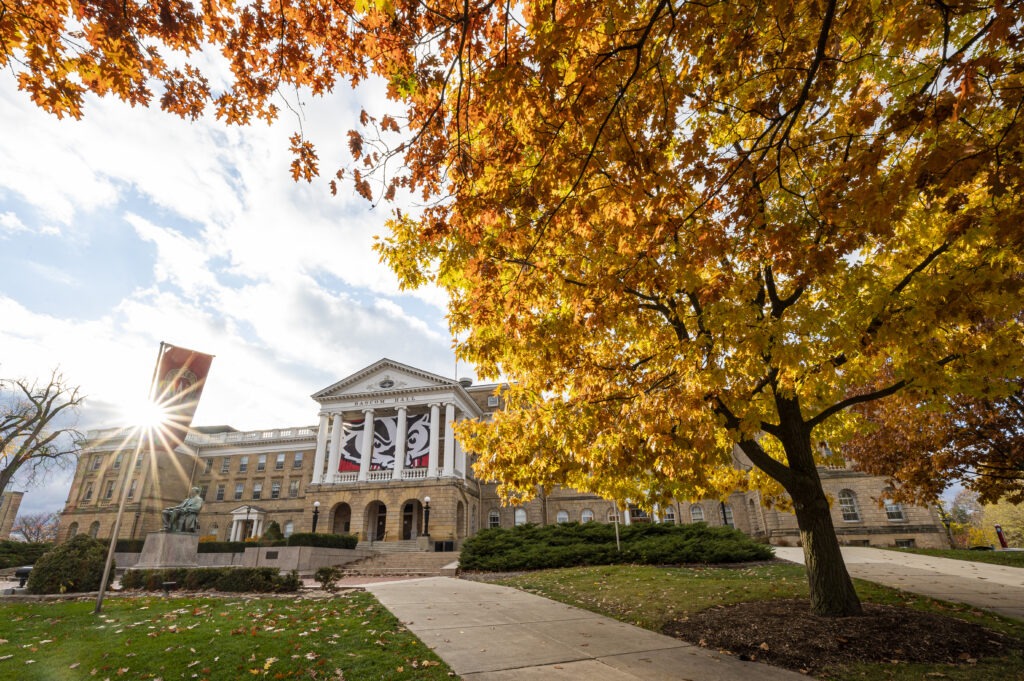 Fall colors with Bascon Hall in the Background