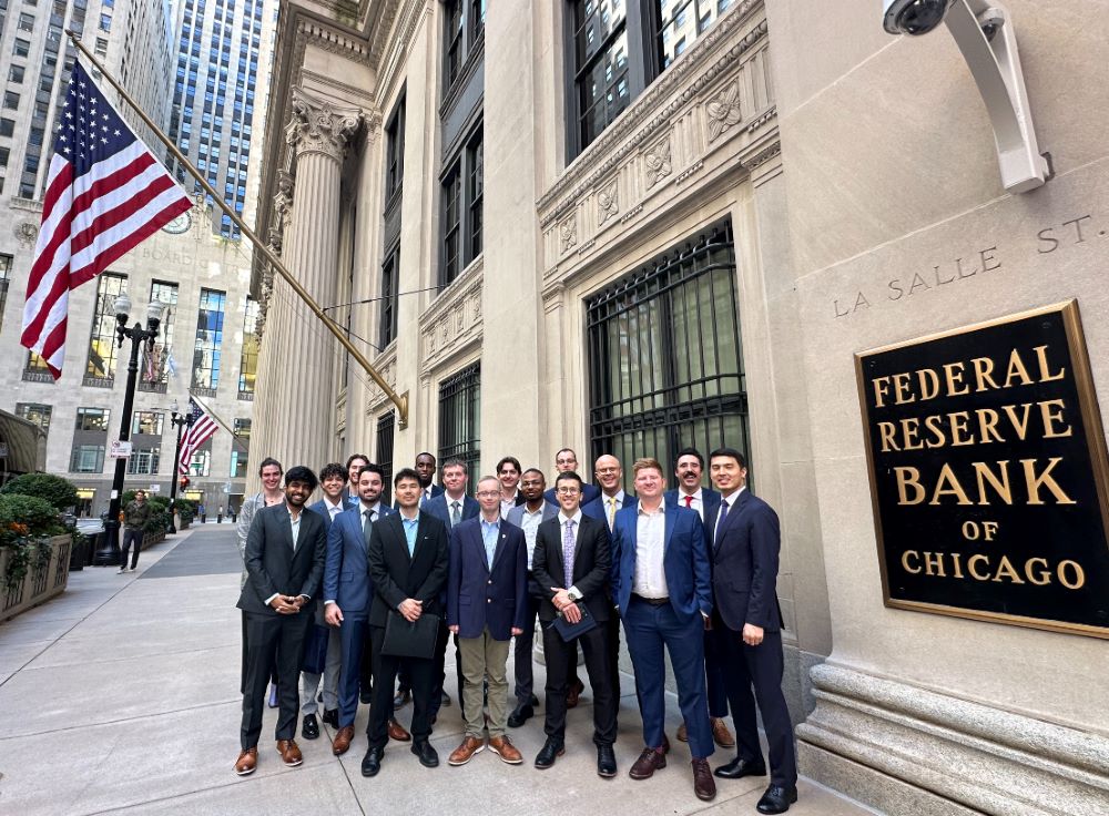 Group of students at Federal Reserve of Chicago