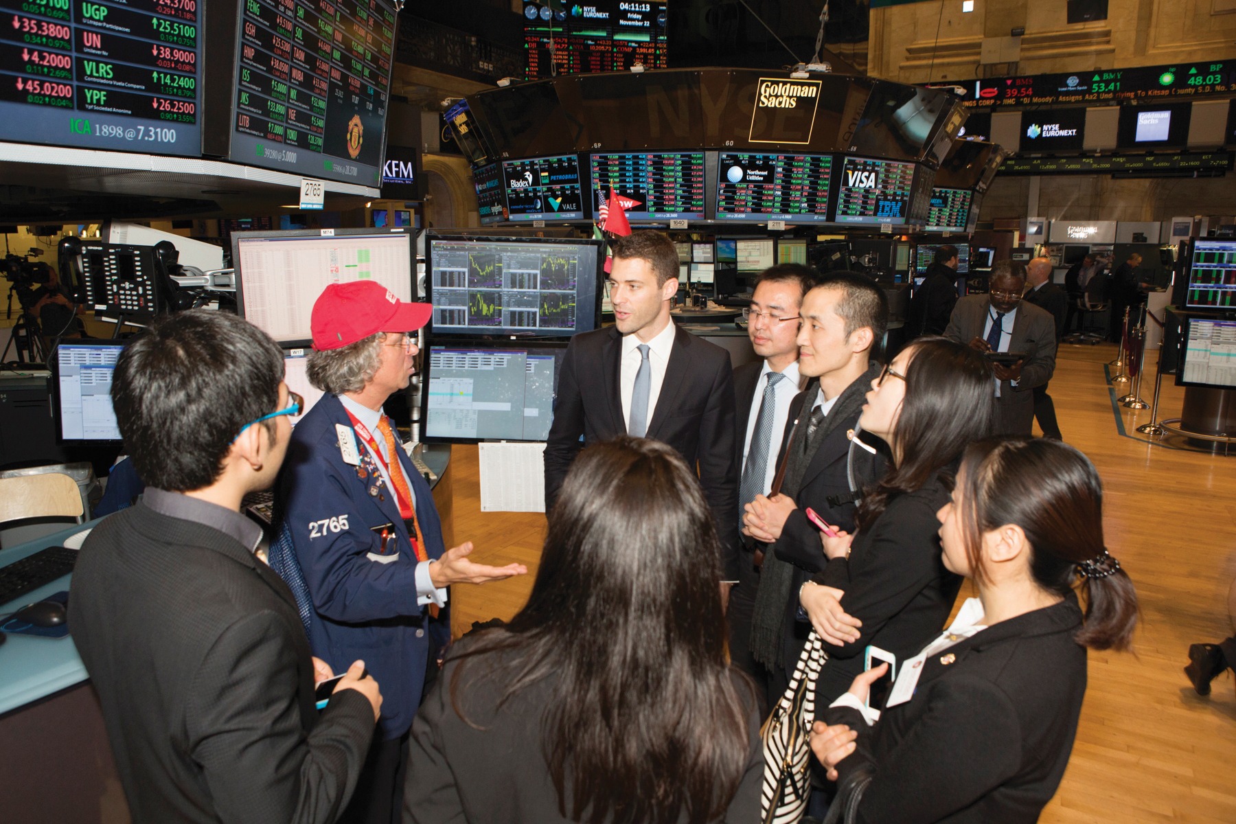 Students touring NY stock exchange