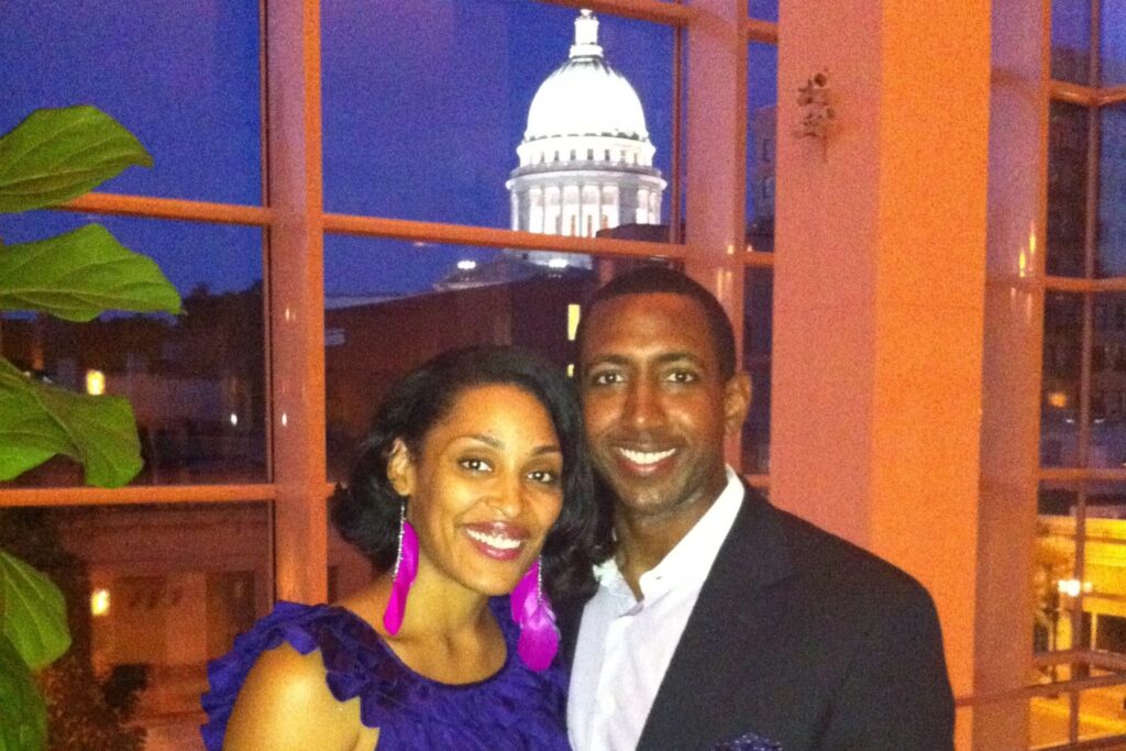 Zach Ellis, Jr and his wife visiting downtown Madison 