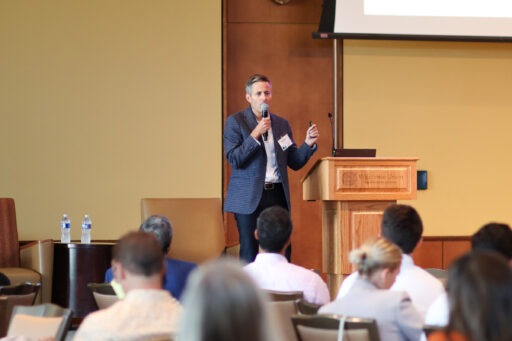 Matt Seitz addresses his audience at the 2024 Marketing Summit