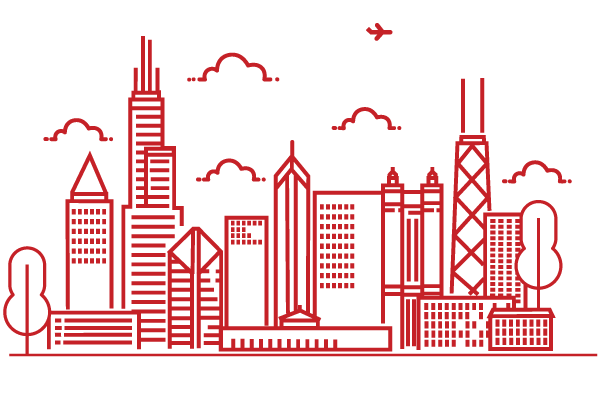 Chicago skyline illustration