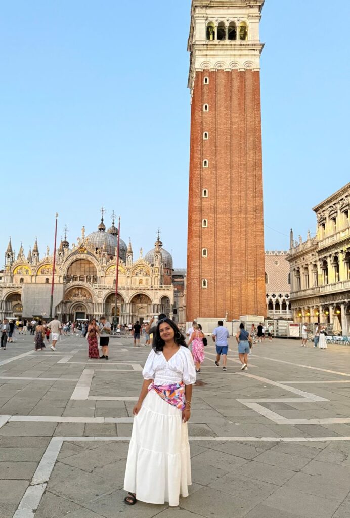 Richa Shah posing during travels