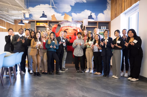 Group of students at Chicago career trek.