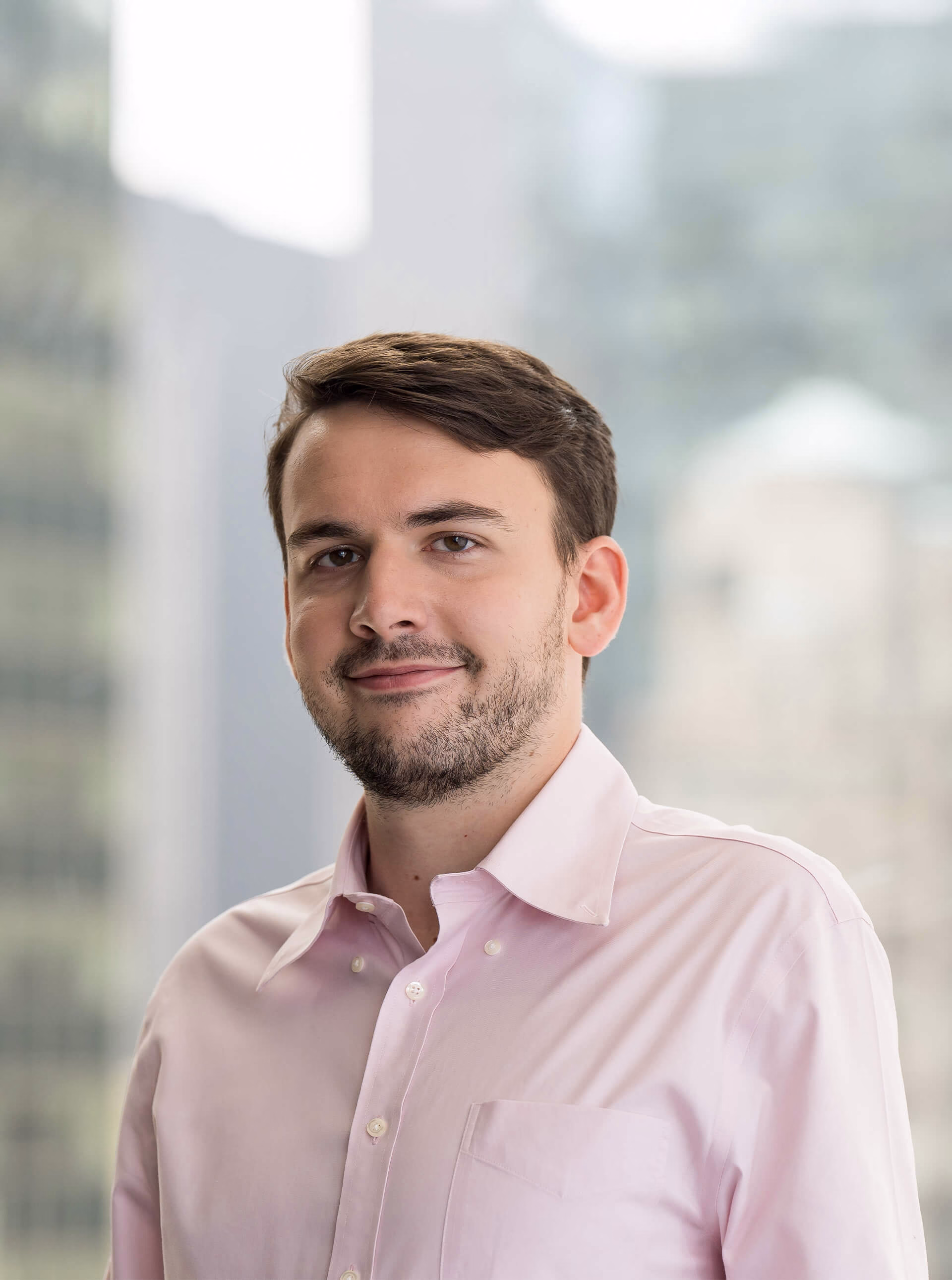 Charlie smiling at the camera.