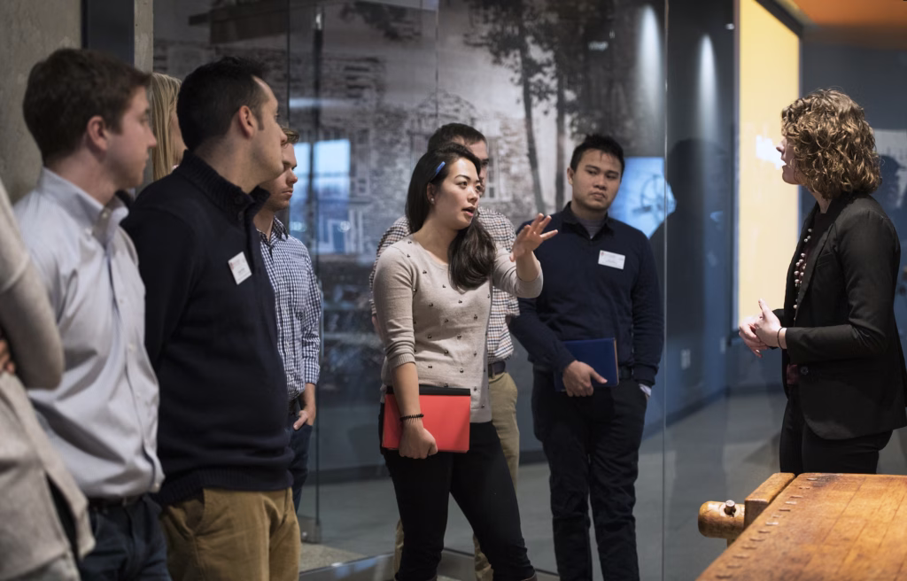 FTMBA students tour the headquarters of Fiskars in Middleton, WI.