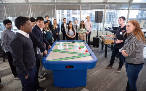 Students at a Chicago Career Trek.