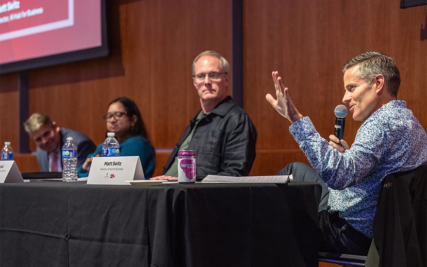 AI Hub Director Matt Seitz shares insights during the BJIR 2025 panel