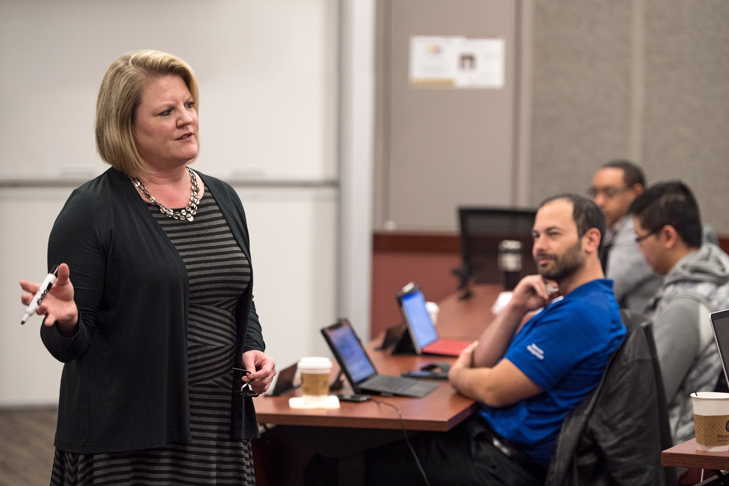 Page Moreau teaching a class.