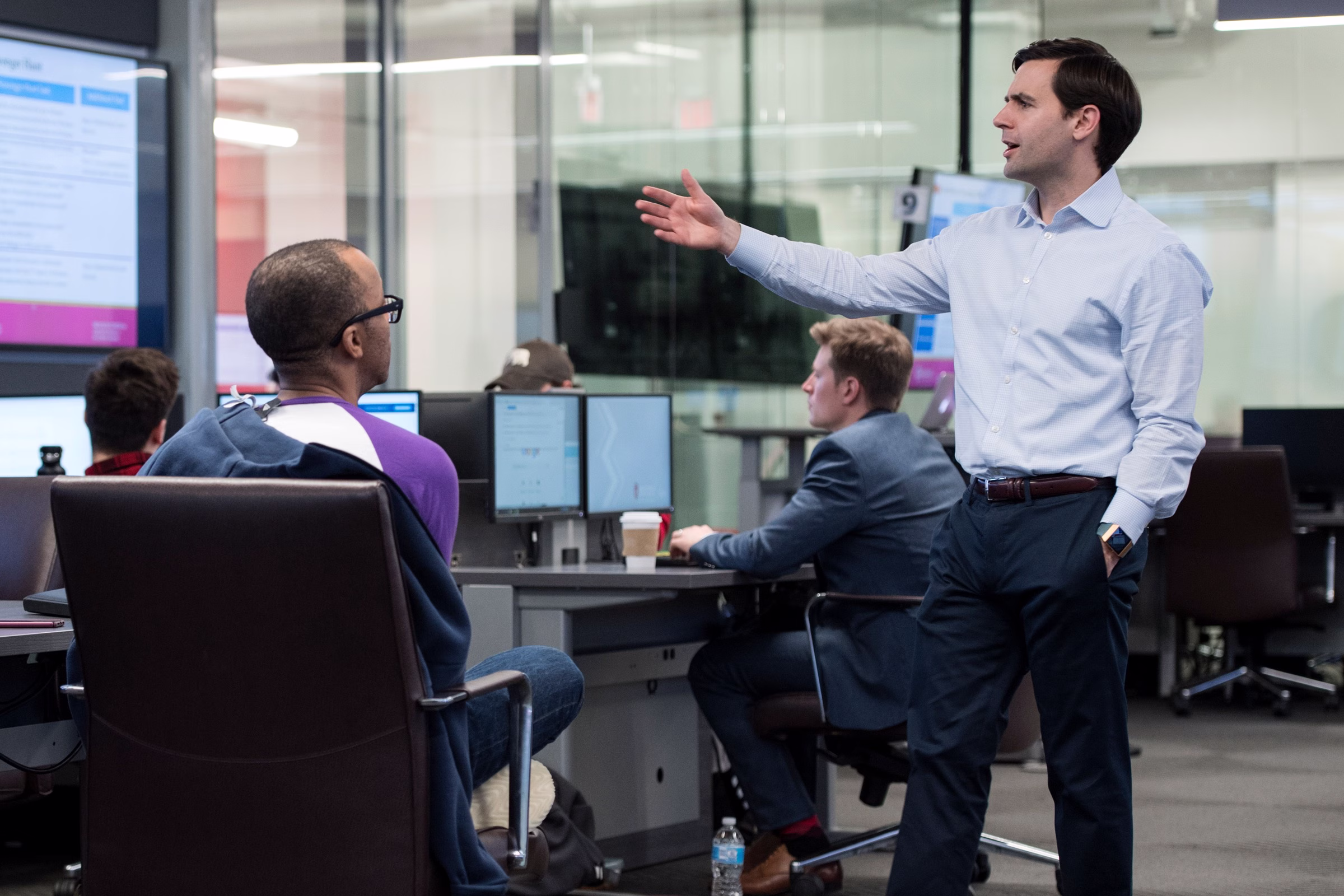 Brad Chandler talking in Learning Commons lab.