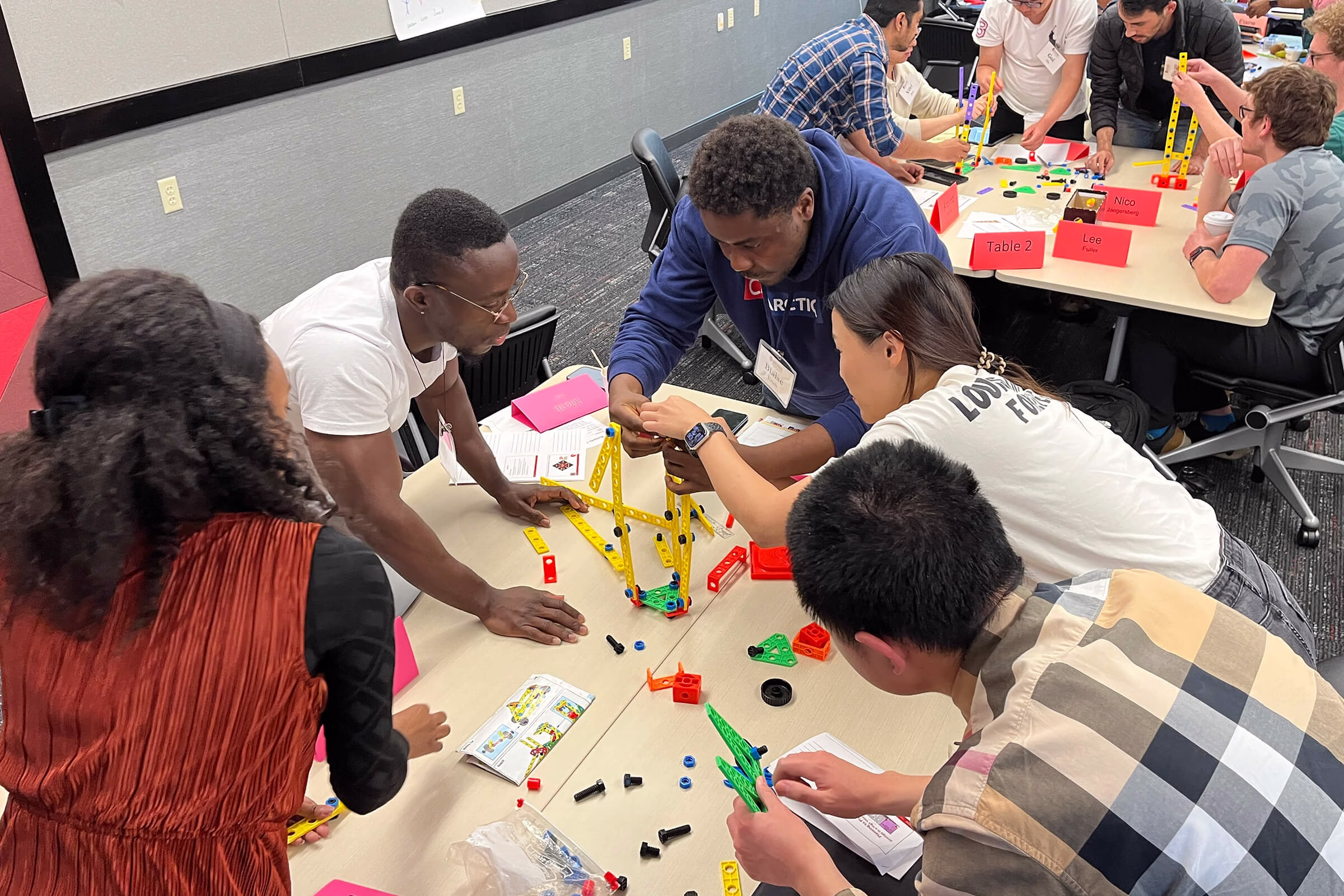 Students working on a project during Morgridge Entrepreneurial Bootcamp 2024