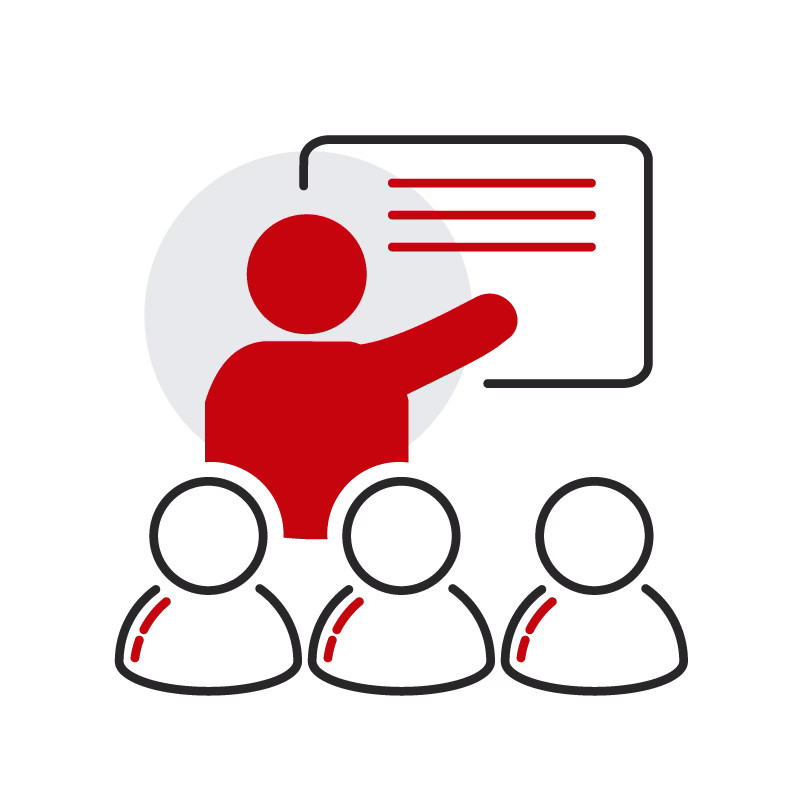 instructor teaching students icon.