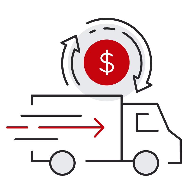 delivery truck.