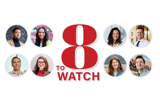 8 To Watch with headshots of each person.