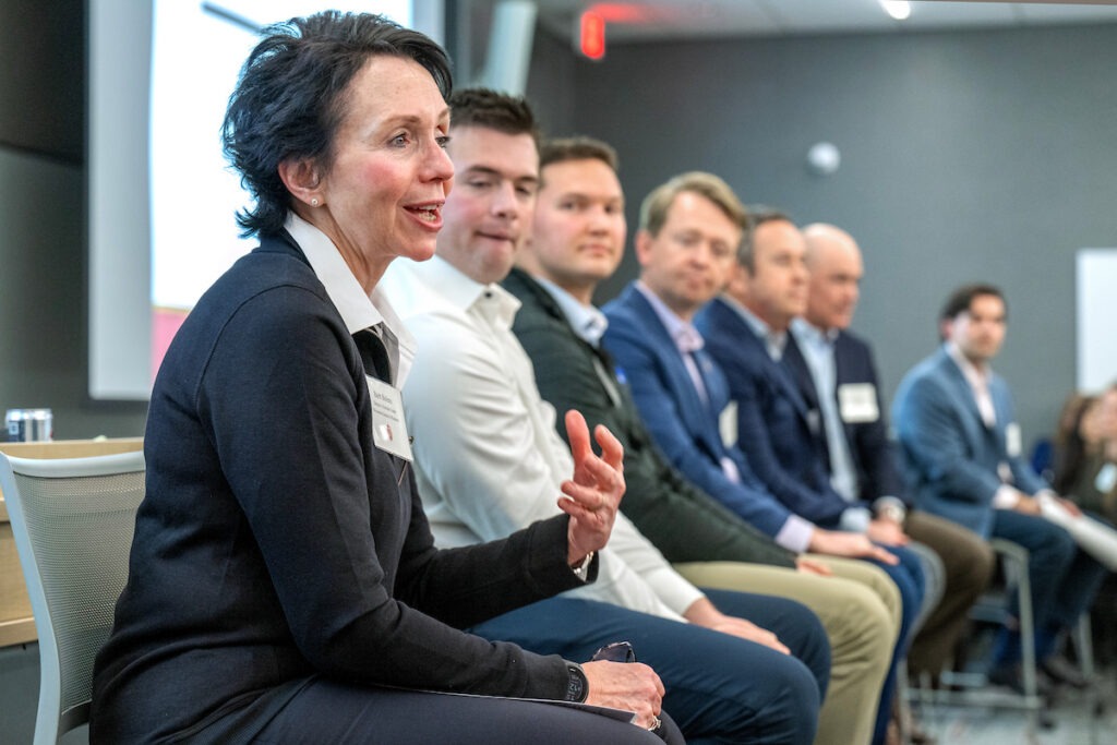 Barb Bolens participates in panel and speaks to students