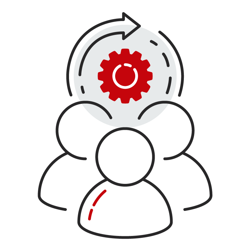 icon of people and gear.