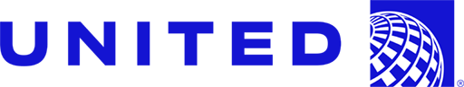 United Airlines logo.