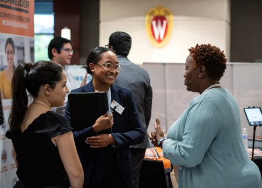 Students at career fair.