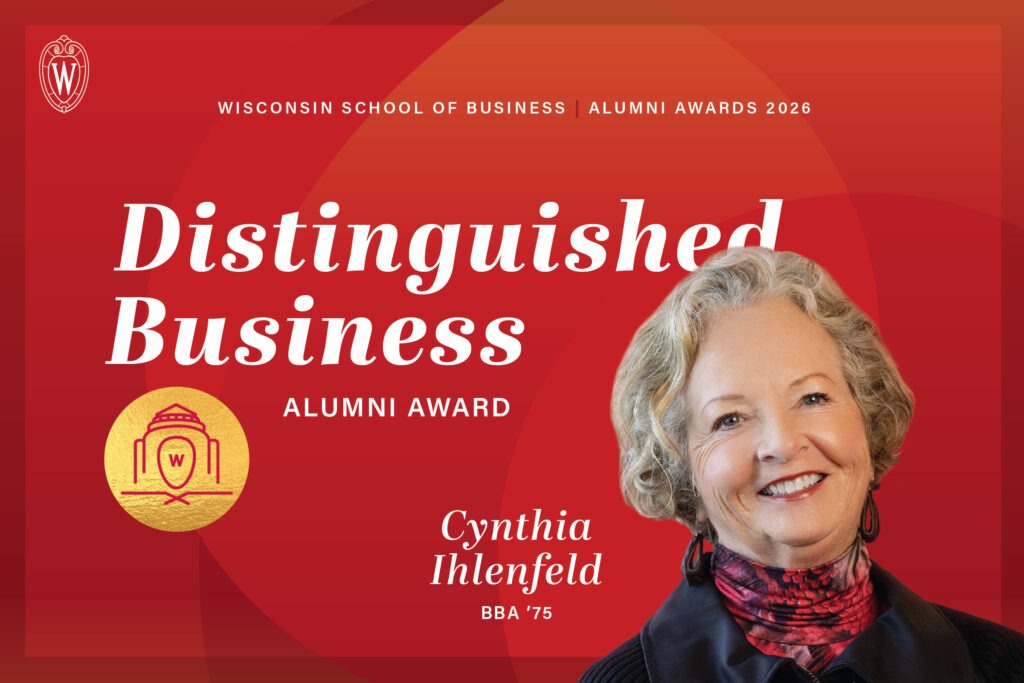 Distinguished Business Alumni Award recipient Cynthia Ihlenfeld (BBA '75)