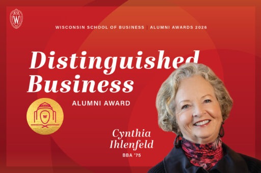 Distinguished Business Alumni Award recipient Cynthia Ihlenfeld (BBA '75)