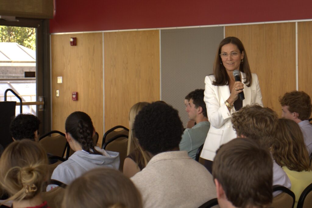 Keynote speaker amongst students at Student Organization Leadership Summit.